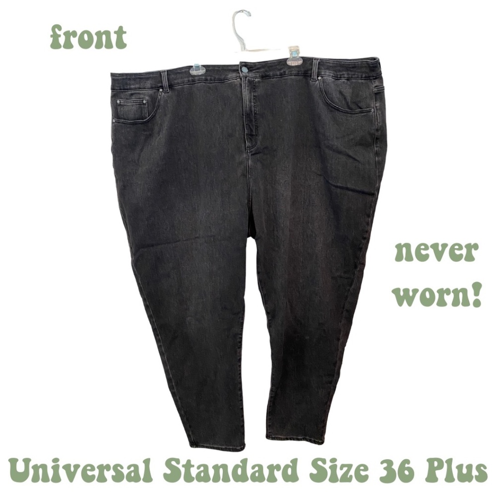Universal Standard Soft Black Slim Leg Jeans Size 36 (6XL) Plus